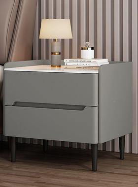 实能木床头柜家用能JRN轻奢卧室功简约现代智床边柜指纹锁多储物