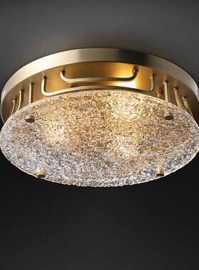 卧室灯WYZ全铜轻现纹代简约温馨波2主021年新款吸顶灯奢具网红房