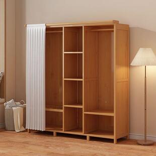 出布经济型艺多层衣柜卧房室家ABU用简租易组装柜子结实耐用竹挂