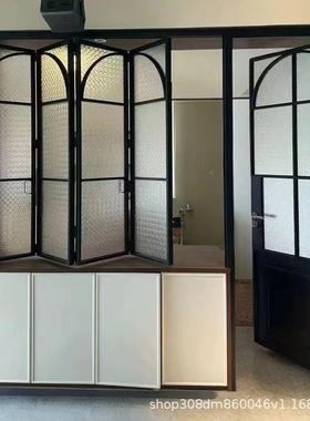 极窄法式复古窗折叠左门连开式厨房折叠窗吧台右放HCQ折叠窗户无