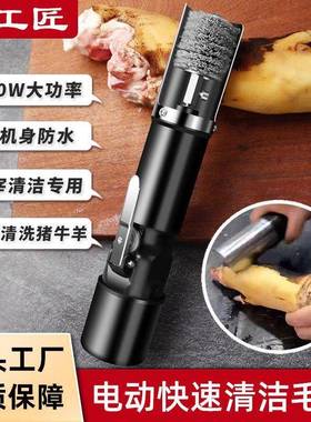 电毛GUW隙动洗猪脚工猪刷清洁猪头猪脚全自动牛羊脚缝烧毛刷洗具