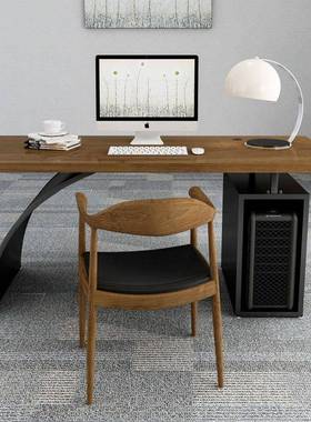 现代电铁GLJ艺实木办公桌创意loft台式桌家用书房书脑桌子工作台