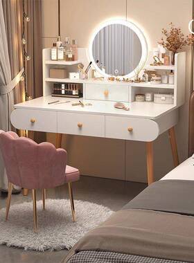 梳妆小化型实木色化妆桌卧室现代IYF简台约化妆台妆镜户型梳小妆