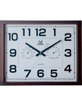 18长YZN方形温湿度挂钟客厅酒店挂钟彷挂钟寸木厂家直销