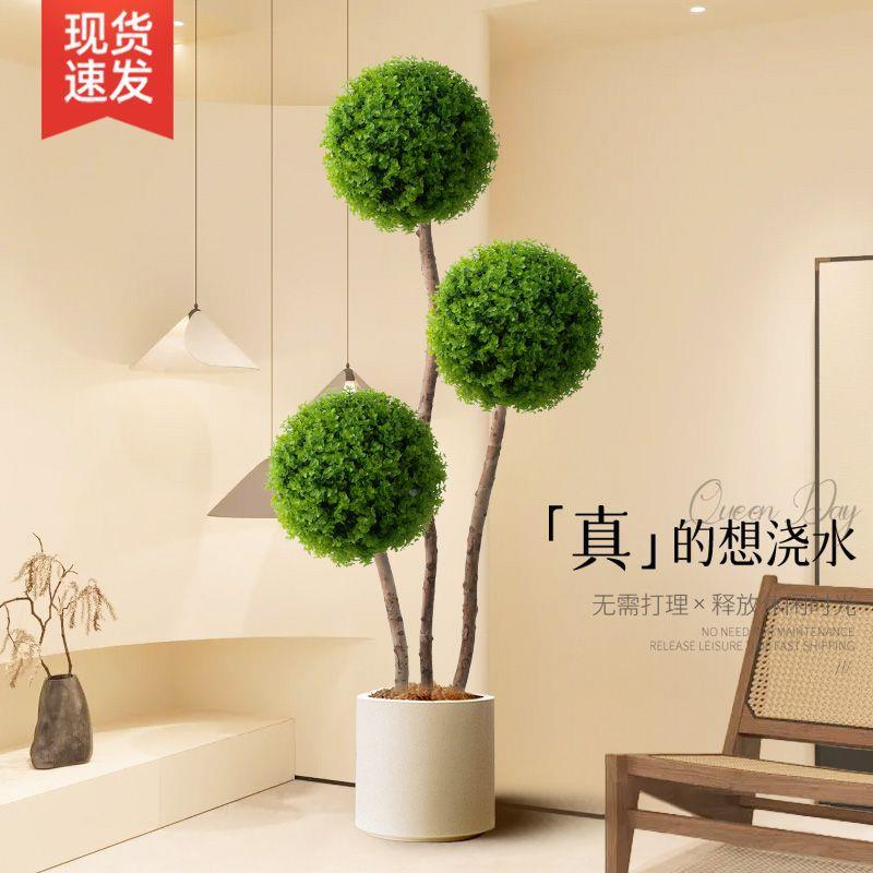 假内花真花仿真球型仿植物室盆栽摆件东之春10客厅仿生绿植大装型