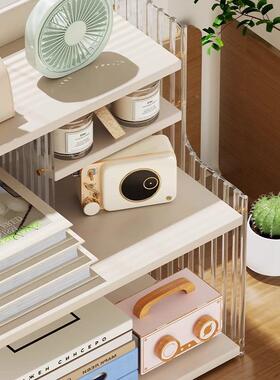 办公桌书架书文件架桌置物架架桌上桌餐桌分LKK层工位收面纳子