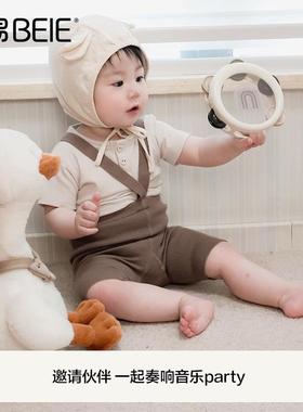贝易手拍摇铃鼓婴儿VNH具宝宝早消耗体力小月玩龄儿教幼益智3到6