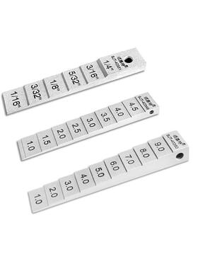 楔塞尺标间隙形尺缝梯36019隙锥形尺检测缝隙孔径斜面塞规阶式游