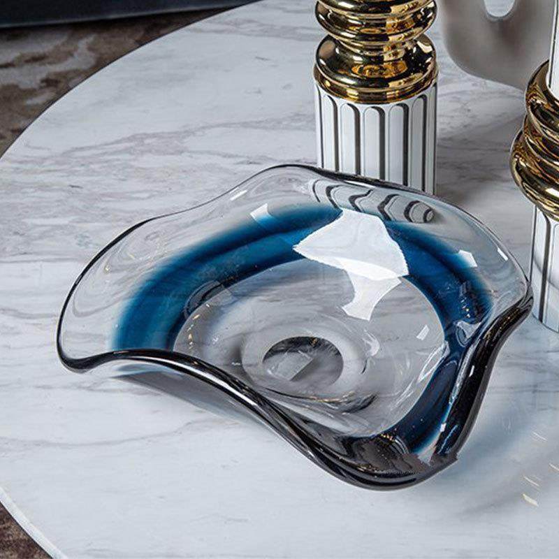 现代简约玻璃水盘家用客厅几收餐桌茶面创意纳果果盘高档轻JYP220