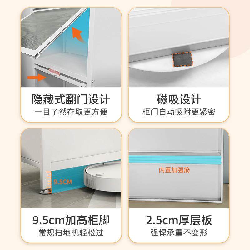 厨房物架尘防地多cf层家用收纳落柜子多功能碗餐边柜橱柜储置物柜