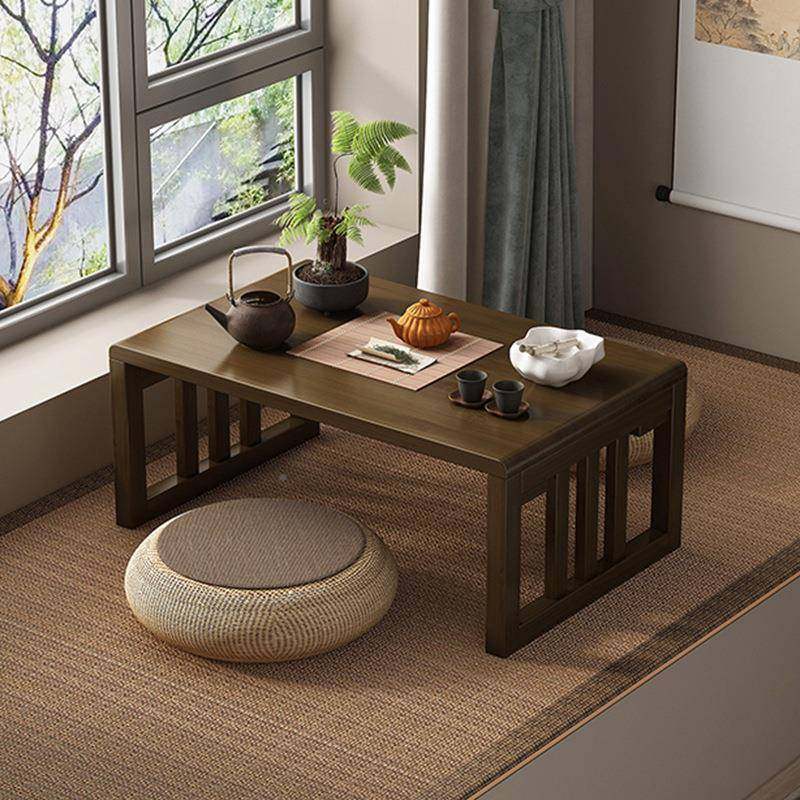 飘窗小桌炕桌日子式榻榻非米茶几卧室窗台可叠炕几实木坐地矮1023