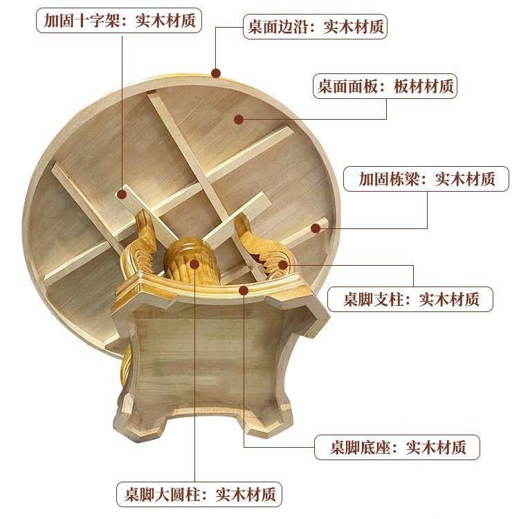 实木圆桌带转盘8堂人食饭桌.现代简约餐桌椅组合16米酒店圆桌圆桌