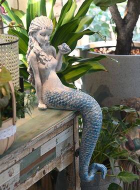 美人鱼花园庭院装饰摆落地水置池件T7038533台阳露台布创意户外工