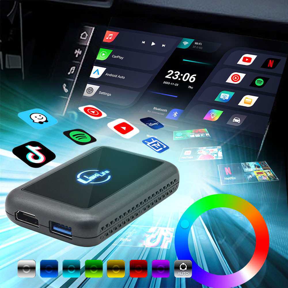 无线CarPlay车载魔盒3合1安卓AndroidAuto海外Youtube互联Netflix