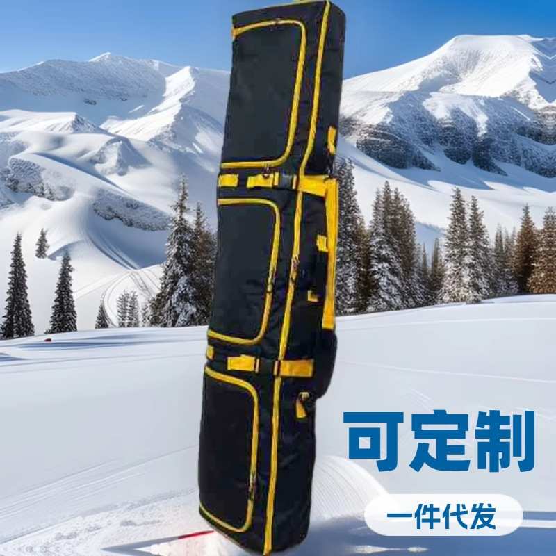 新款带轮滑雪板包分仓滑雪装备包单肩滑板包双肩滑雪包一件代发