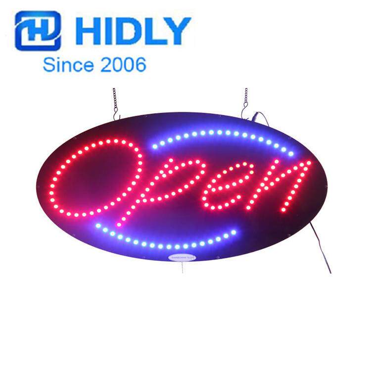 led显示屏电子灯箱闪光屏广告牌挂墙式发光字招牌灯箱OPEN营业中