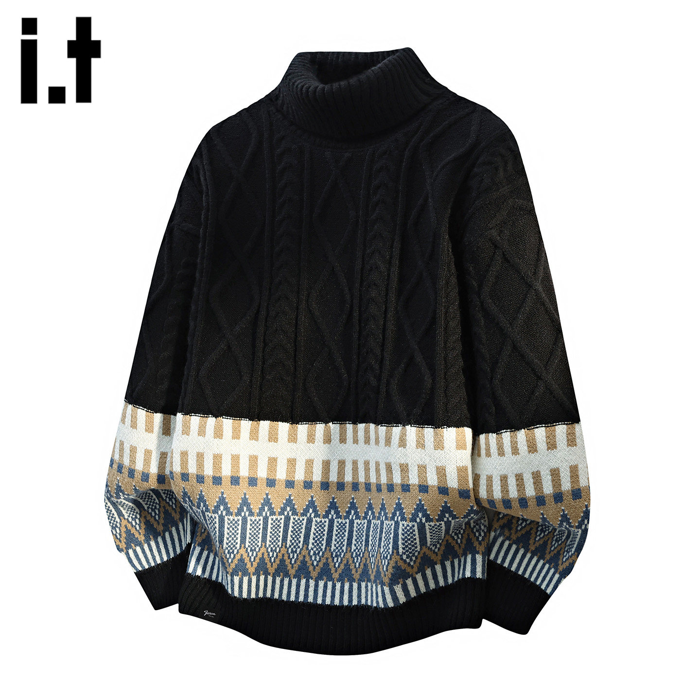 it：fivecm秋冬潮牌麻花高领毛衣