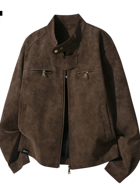 it :5cm/FIVECM复古防风麂皮夹克外套男士2026春季休闲高级感外衣