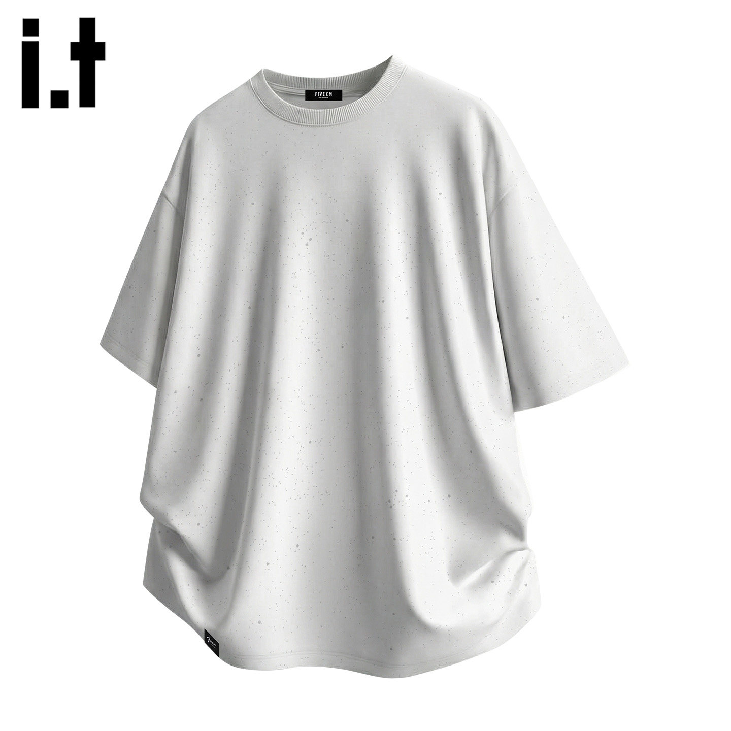 it：fivecm时尚潮流烫钻短袖男女夏季新款满天星设计情侣款体恤男