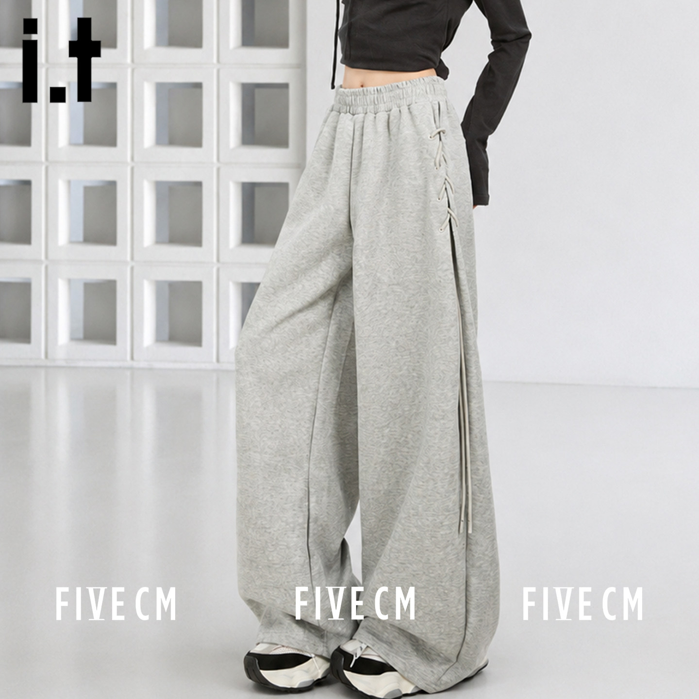 it5cm美式绑带休闲运动裤秋季