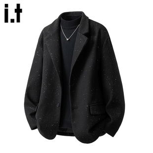 it :5cm/FIVECM美式黑色西装外套男2026春季满天星设计感西服宽松