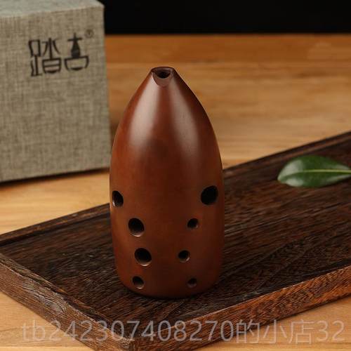 正品踏古族陶埙十孔高咪宽音古埙双八双度腔埙音准专域业演奏级民