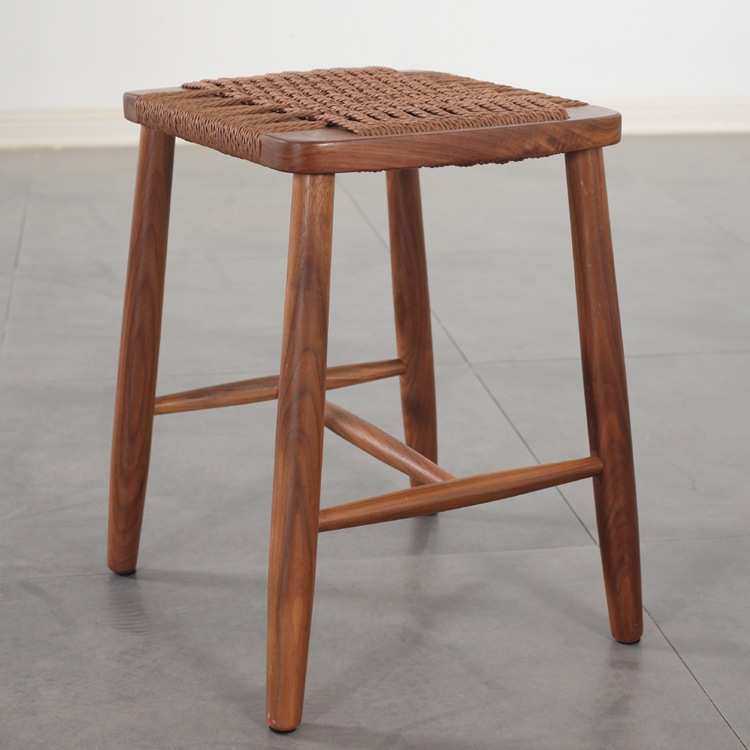 吧台椅编绳凳北欧家用餐凳樱桃木梳妆凳胡桃木吧台日式藤编岛台凳,3C数码配件,摄像机配件,淘宝优惠券,粉丝福利购,淘宝优惠卷