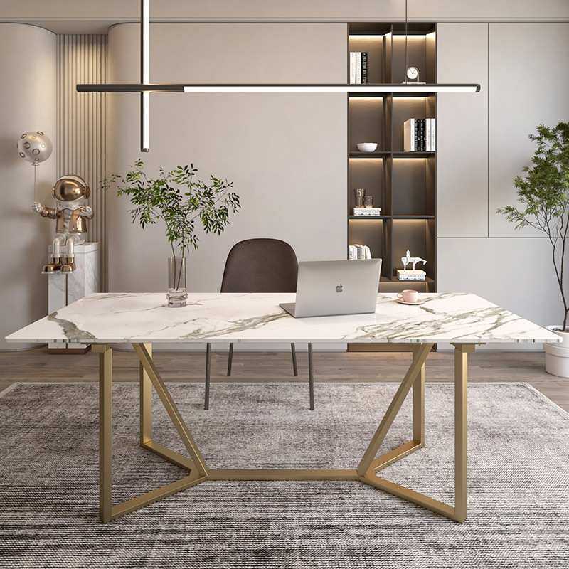 金属桌脚支架轻奢不锈钢桌腿岩板大理石铁艺定作餐桌茶桌办公桌脚