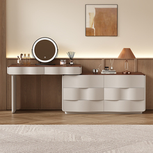 2025新款实木烤漆卧室小户型床尾梳妆台化妆桌斗柜储物置物一体柜