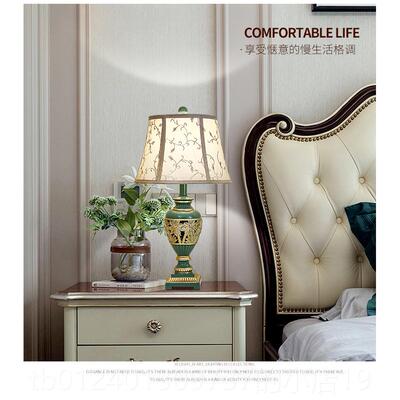 高档复古落地灯带客厅沙发花边茶几美式轻奢设立计感欧式雕卧室式