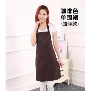 高档韩g版 广围裙定制loo超工作告服订做火锅饭店服务员围市裙 时尚