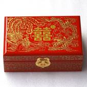 高档订金彩礼饰三盒木制覆古2024新款 婚婚嫁结婚聘礼首黄金收纳盒