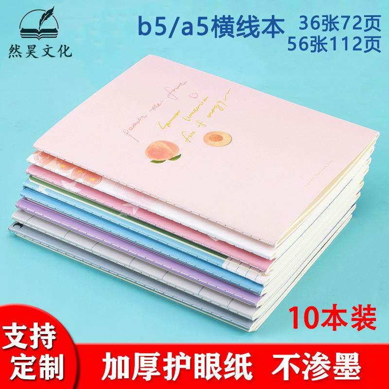 加厚a5笔记本B5学校奖品32K创意学生横线格练习本子文具卡通