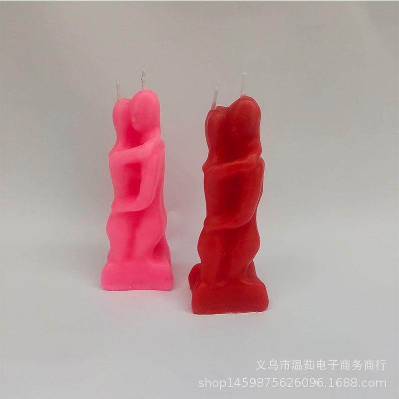 男女人形拥抱蜡烛 工艺造型男模女模摆件装饰蜡烛