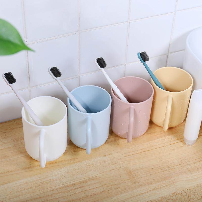 孙小美刷牙杯水杯 家用塑料漱口杯带手柄情侣牙缸洗漱牙刷杯