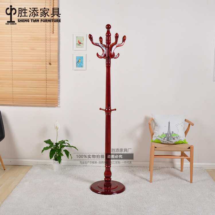河北胜添家具生产桦木落地大枣木质卧室客厅衣帽架-8-9 代发