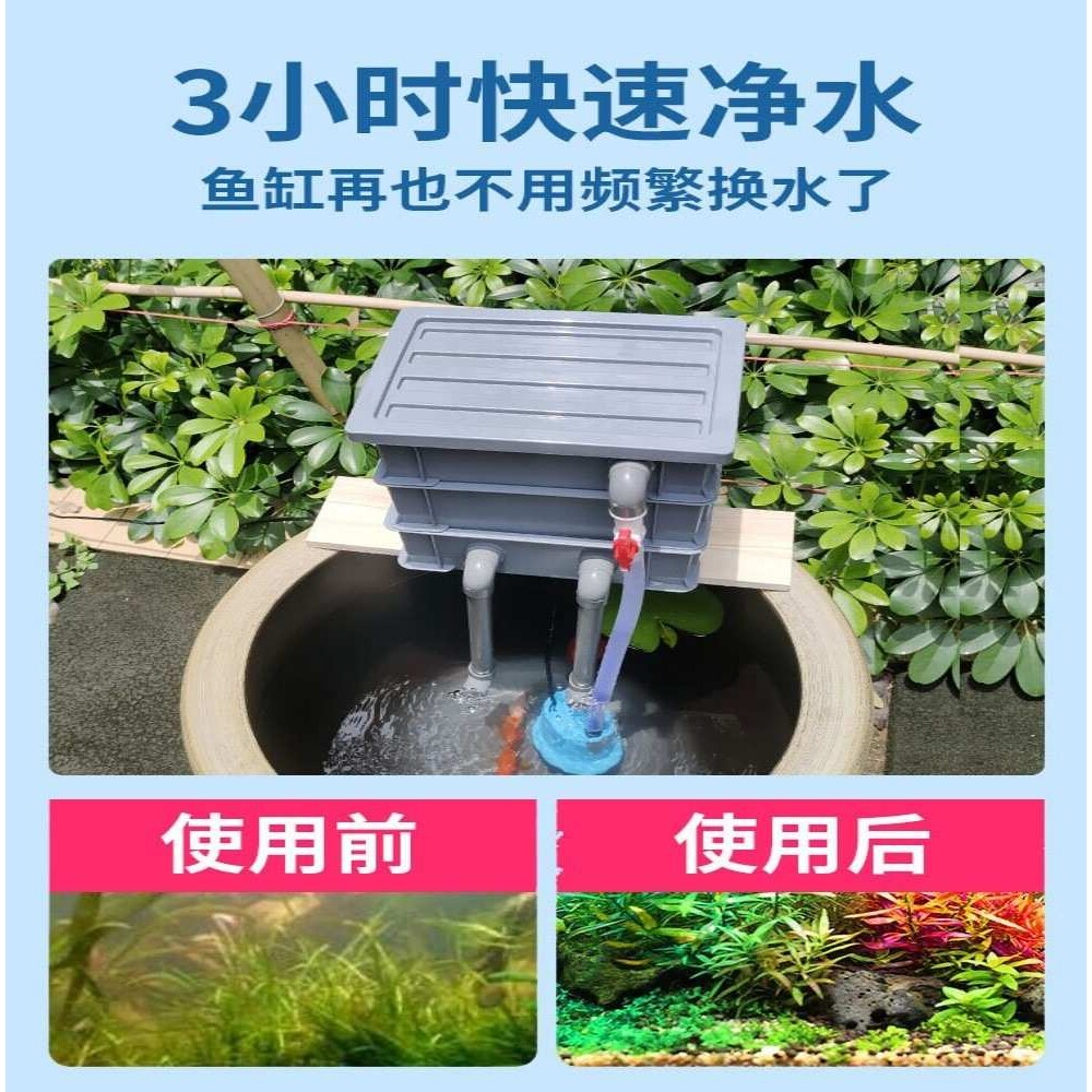 鱼缸过滤器净水循环三合一系统配件养鱼用品大全龟滴流盒周转箱箱