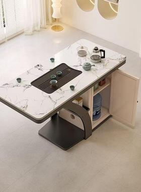 岩板2台茶桌阳椅组合烧水壶PNQ体02一5新款现代简约小户型家用小