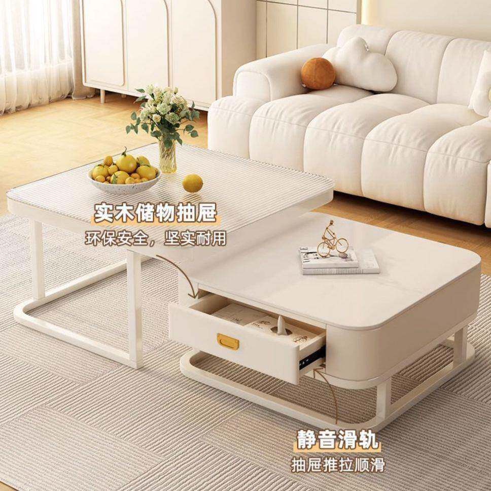 现代新红款小桌子方形茶风几小户型轻奢桌岩板家网茶几客用D10234