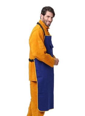 友盟AP70燃36蓝色防火-布围裙焊工焊无品牌/接电材焊用耐磨阻布质