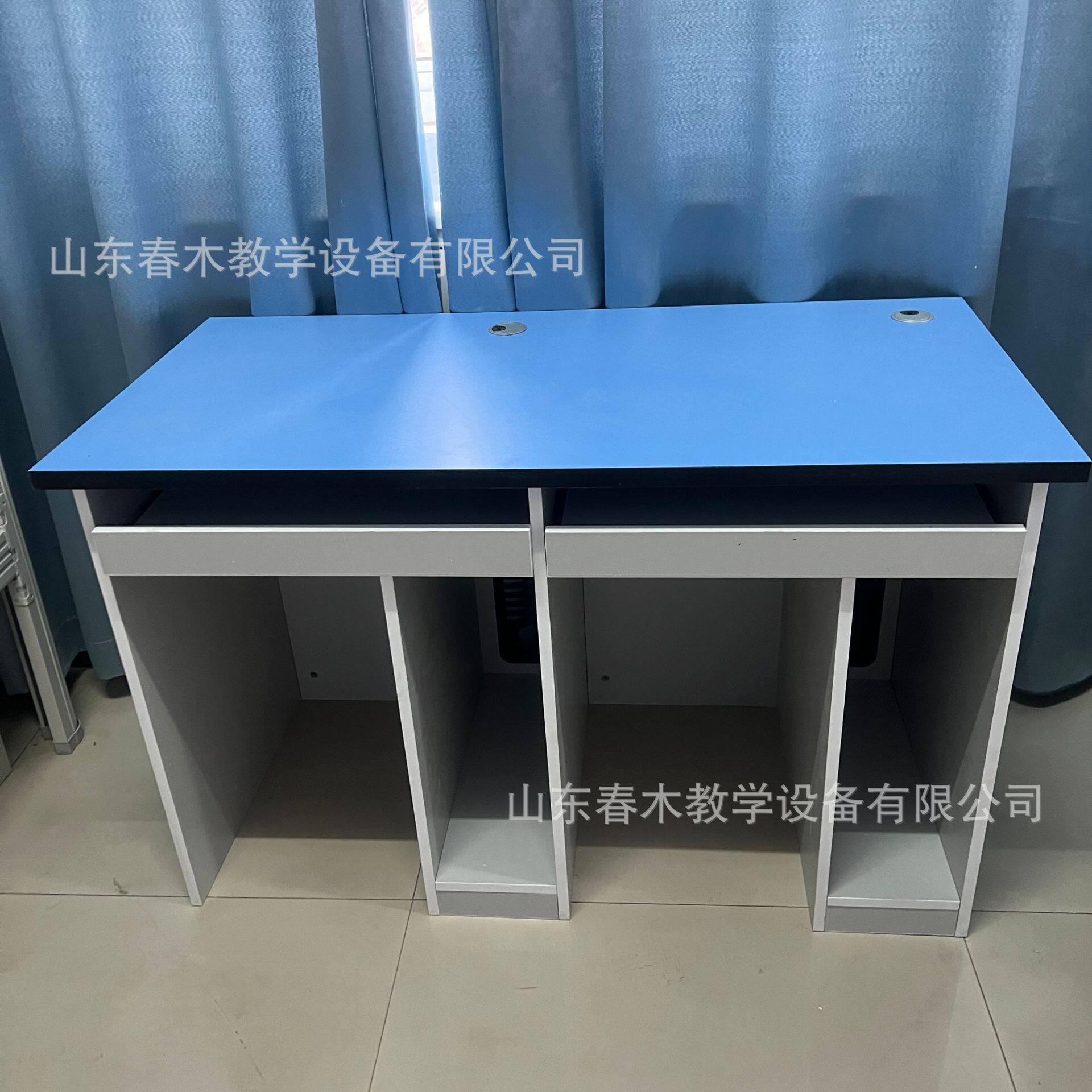 双人电脑桌 学校微机室电脑桌学生桌 板式电脑桌