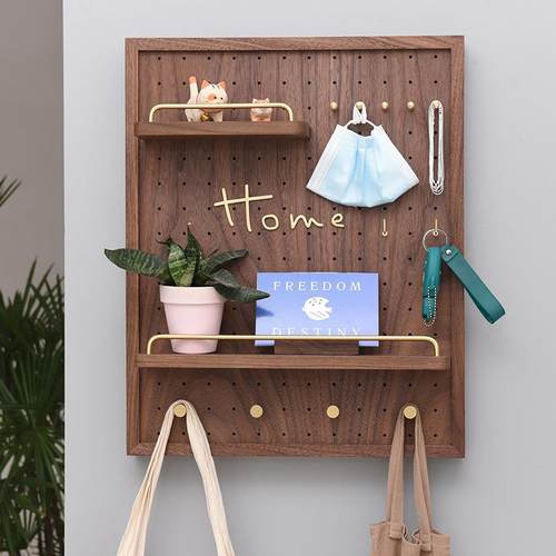 板缘亿洞箱AUC洞板遮挡挂胡桃木壁挂丑装饰置物收纳电表箱遮静电