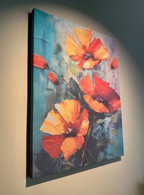 Q3Y手工立体砂DY5Ri5Pc岩肌风理景抽关象画现画代简约客厅沙发玄