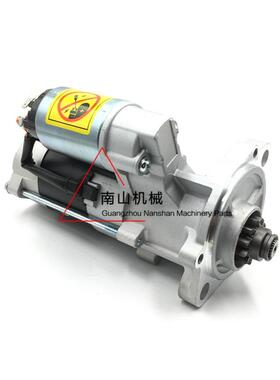 神钢开SK7-8启动马达4LEC/4JG1发动5机起动马达总成磁力IVA关挖掘