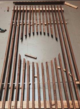 新中式家屏风隔断厅挡卧室遮用客入户玄关75313现代简约实木花格