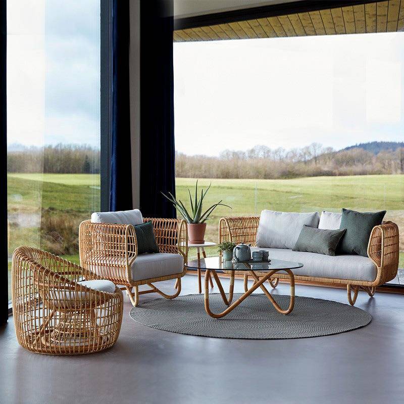 户外院藤编沙发别墅组防水防22-5-27-晒室庭外露台花园酒现代休闲