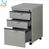 铁柜厂料铁皮移活动柜三抽动资办公柜带锁BWY 2002档案推拉矮柜抽