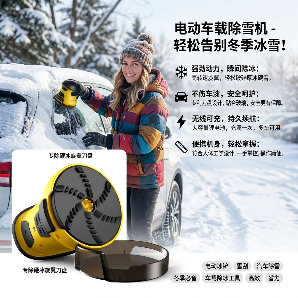 2024新款电动手持充电刮雪器