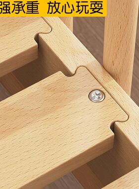 床儿童拼接床床可LTU调节加宽边宝宝床实婴儿木床升降榉木儿童床