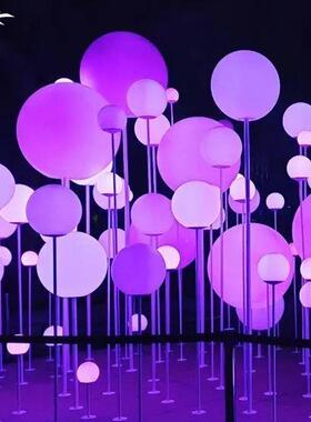 森林吹气吸之呼彩光泡泡灯广场景区七感应互动户76559外氛围陈景